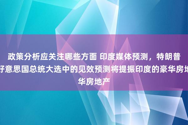 政策分析应关注哪些方面 印度媒体预测，特朗普在好意思国总统大选中的见效预测将提振印度的豪华房地产