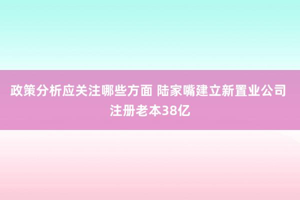 政策分析应关注哪些方面 陆家嘴建立新置业公司 注册老本38亿