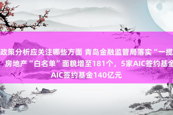 政策分析应关注哪些方面 青岛金融监管局落实“一揽子”政策：房地产“白名单”面貌增至181个，5家AIC签约基金140亿元