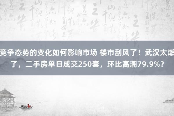 竞争态势的变化如何影响市场 楼市刮风了！武汉太燃了，二手房单日成交250套，环比高潮79.9%？