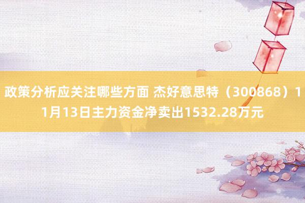 政策分析应关注哪些方面 杰好意思特（300868）11月13日主力资金净卖出1532.28万元