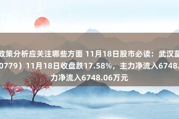 政策分析应关注哪些方面 11月18日股市必读：武汉蓝电（830779）11月18日收盘跌17.58%，主力净流入6748.06万元