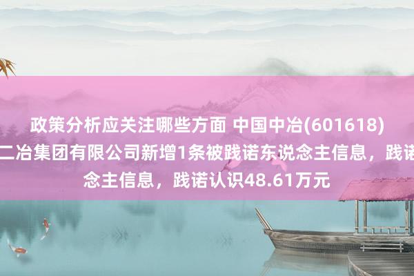 政策分析应关注哪些方面 中国中冶(601618)控股的中国二十二冶集团有限公司新增1条被践诺东说念主信息，践诺认识48.61万元