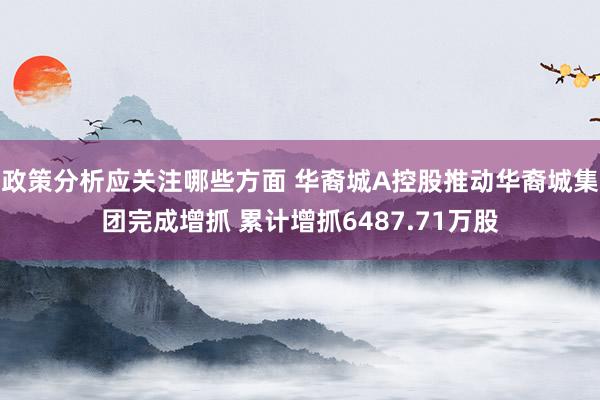 政策分析应关注哪些方面 华裔城A控股推动华裔城集团完成增抓 累计增抓6487.71万股