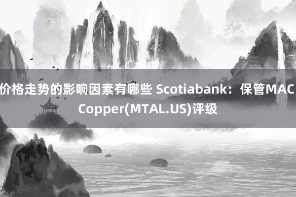 价格走势的影响因素有哪些 Scotiabank：保管MAC Copper(MTAL.US)评级