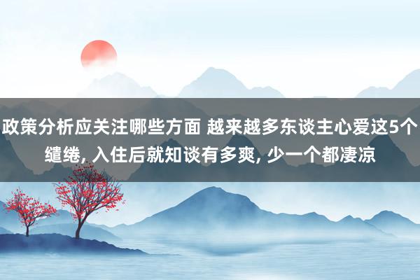 政策分析应关注哪些方面 越来越多东谈主心爱这5个缱绻, 入住后就知谈有多爽, 少一个都凄凉