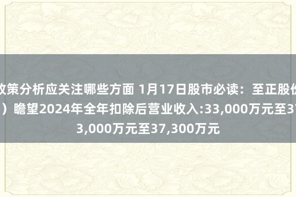 政策分析应关注哪些方面 1月17日股市必读：至正股份（603991）瞻望2024年全年扣除后营业收入:33,000万元至37,300万元