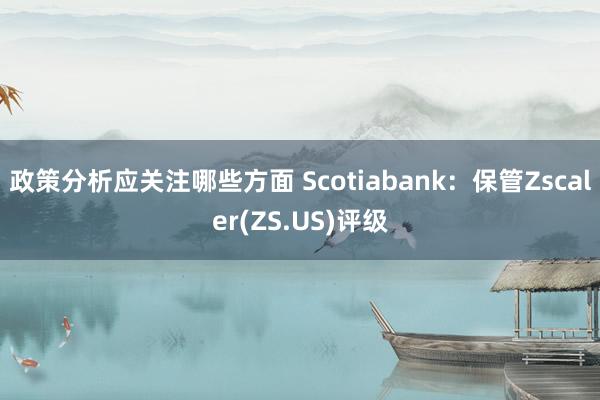 政策分析应关注哪些方面 Scotiabank：保管Zscaler(ZS.US)评级