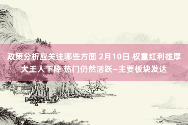 政策分析应关注哪些方面 2月10日 权重红利雄厚大王人下降 热门仍然活跃—主要板块发达