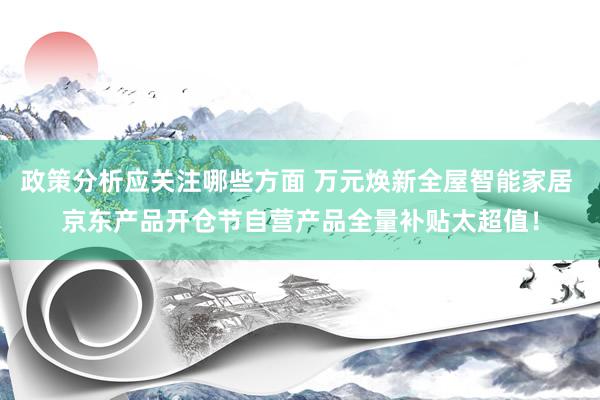 政策分析应关注哪些方面 万元焕新全屋智能家居 京东产品开仓节自营产品全量补贴太超值！