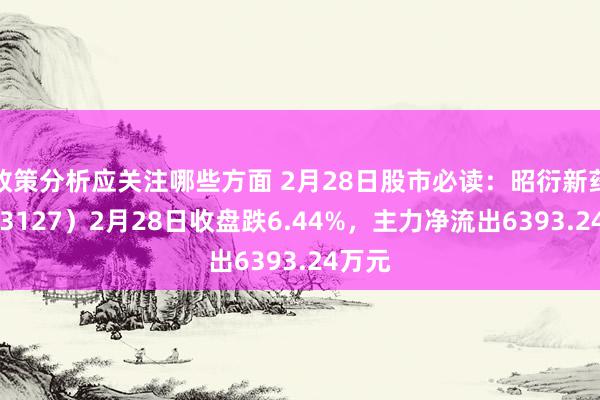 政策分析应关注哪些方面 2月28日股市必读：昭衍新药（603127）2月28日收盘跌6.44%，主力净流出6393.24万元