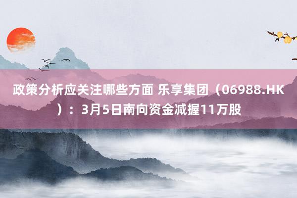 政策分析应关注哪些方面 乐享集团（06988.HK）：3月5日南向资金减握11万股