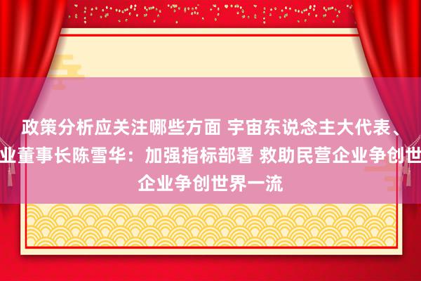 政策分析应关注哪些方面 宇宙东说念主大代表、华友钴业董事长陈雪华：加强指标部署 救助民营企业争创世界一流