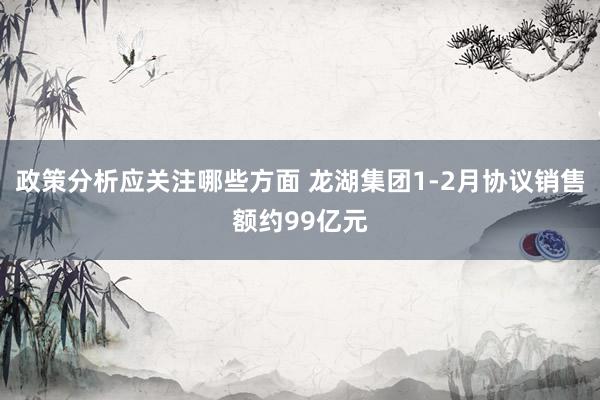 政策分析应关注哪些方面 龙湖集团1-2月协议销售额约99亿元