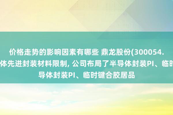 价格走势的影响因素有哪些 鼎龙股份(300054.SZ): 在半导体先进封装材料限制, 公司布局了半导体封装PI、临时键合胶居品